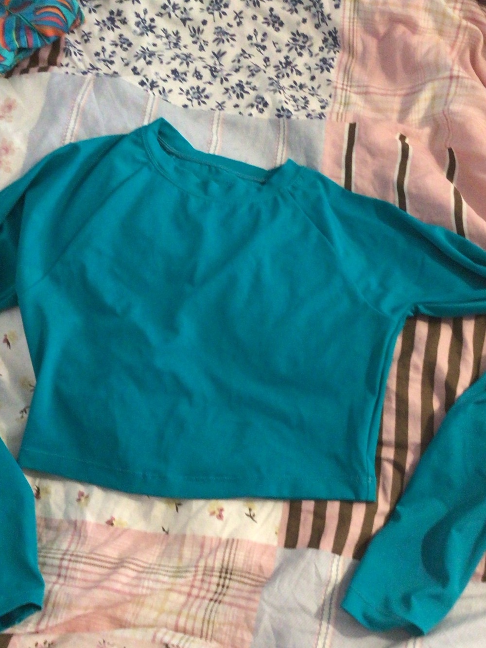 Jolyn swim Teal Long-Sleeve rashgard